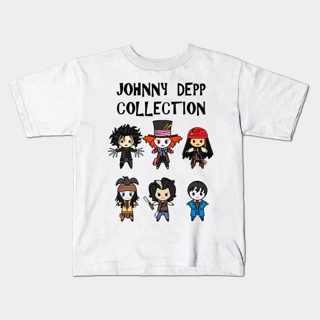 JOHNNY DEPP COLLECTION Kids T-Shirt by wss3